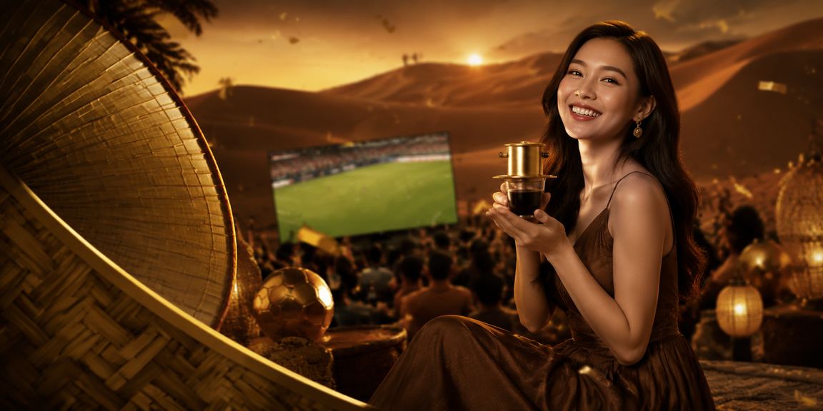 Khung cảnh Mũi Né với trải nghiệm cá cược casino và nón lá truyền thống Việt Nam
